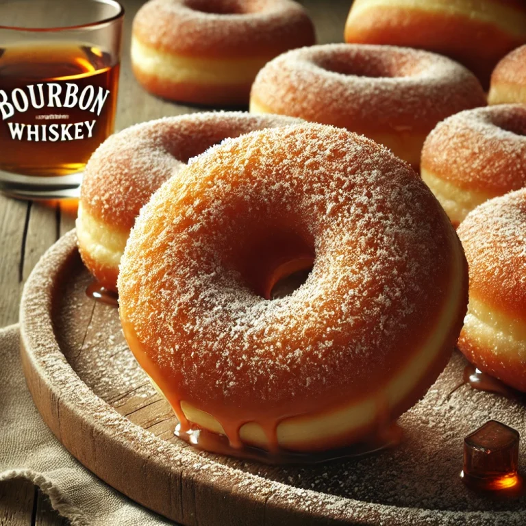Bourbon doughnut freshly served